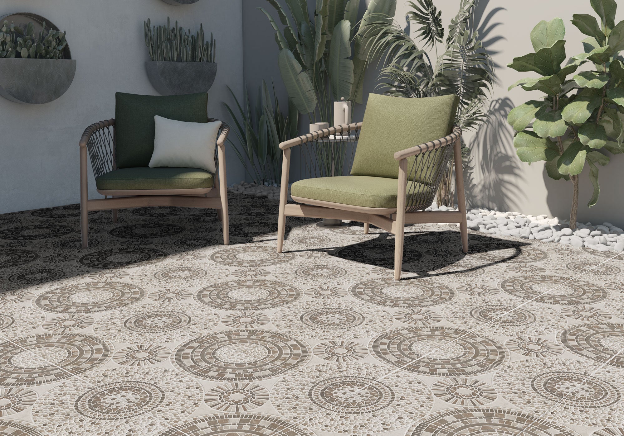 Almarda Gris – 45 × 45 cm – Raumansicht