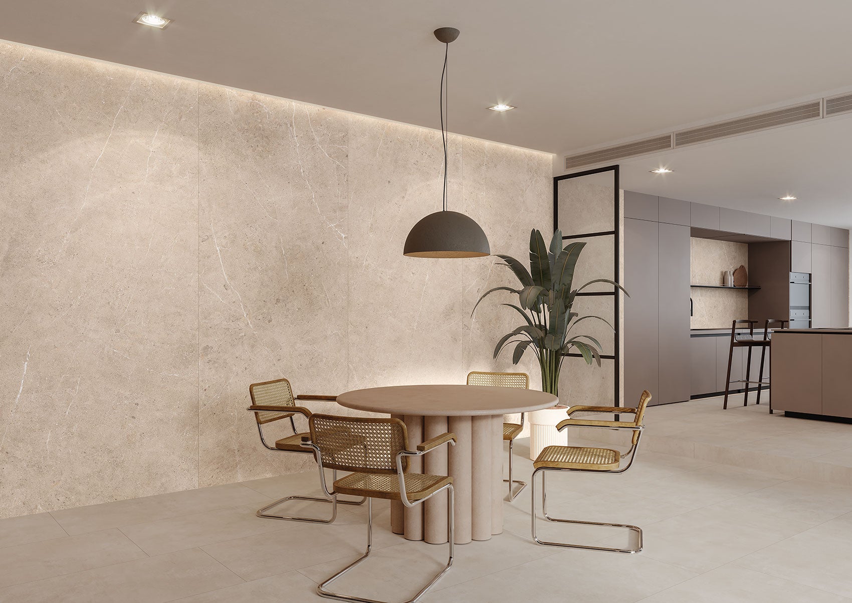 Unika Bone – 120 × 120 cm – Raumansicht