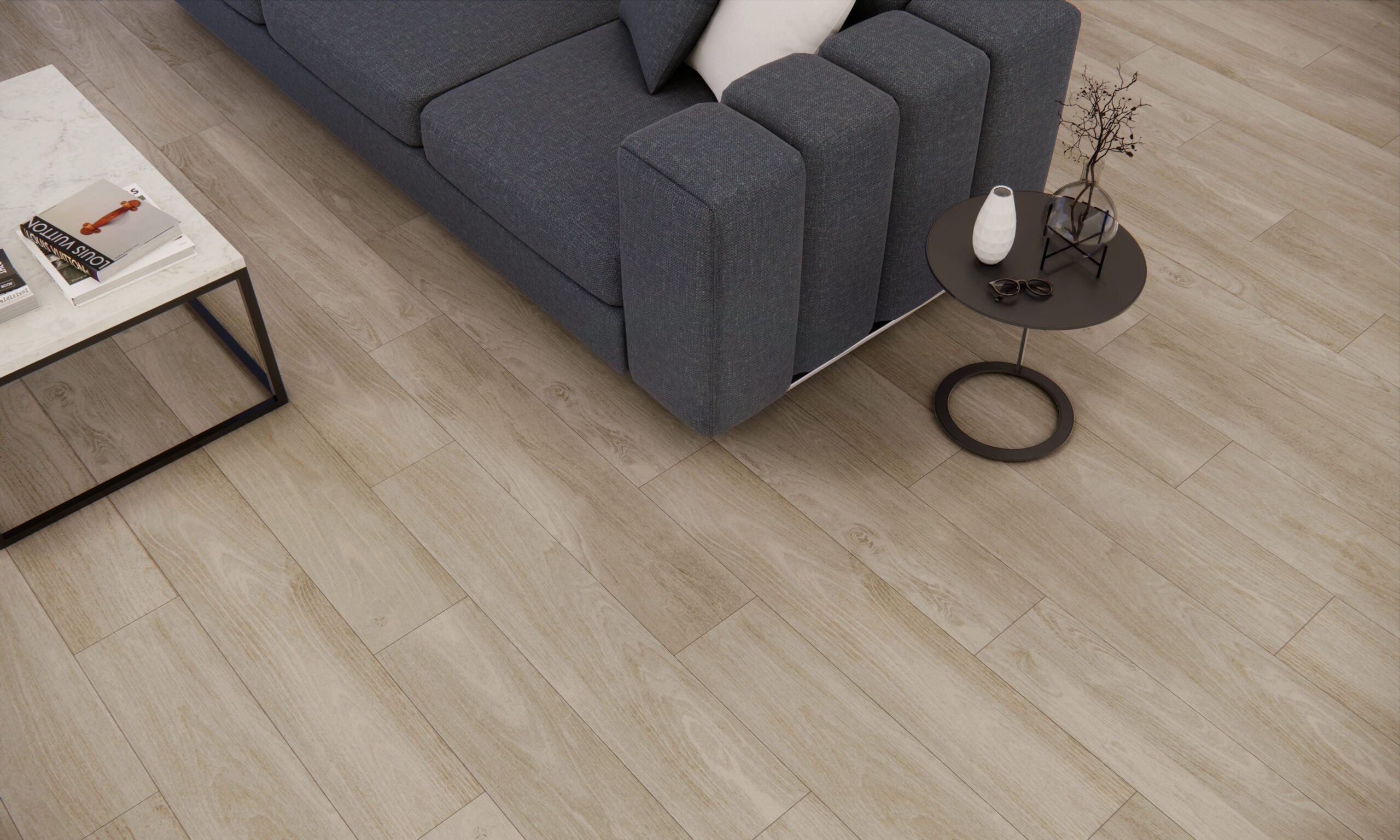 Alcazar Cream 23×120 cm Holzoptik – Raumansicht