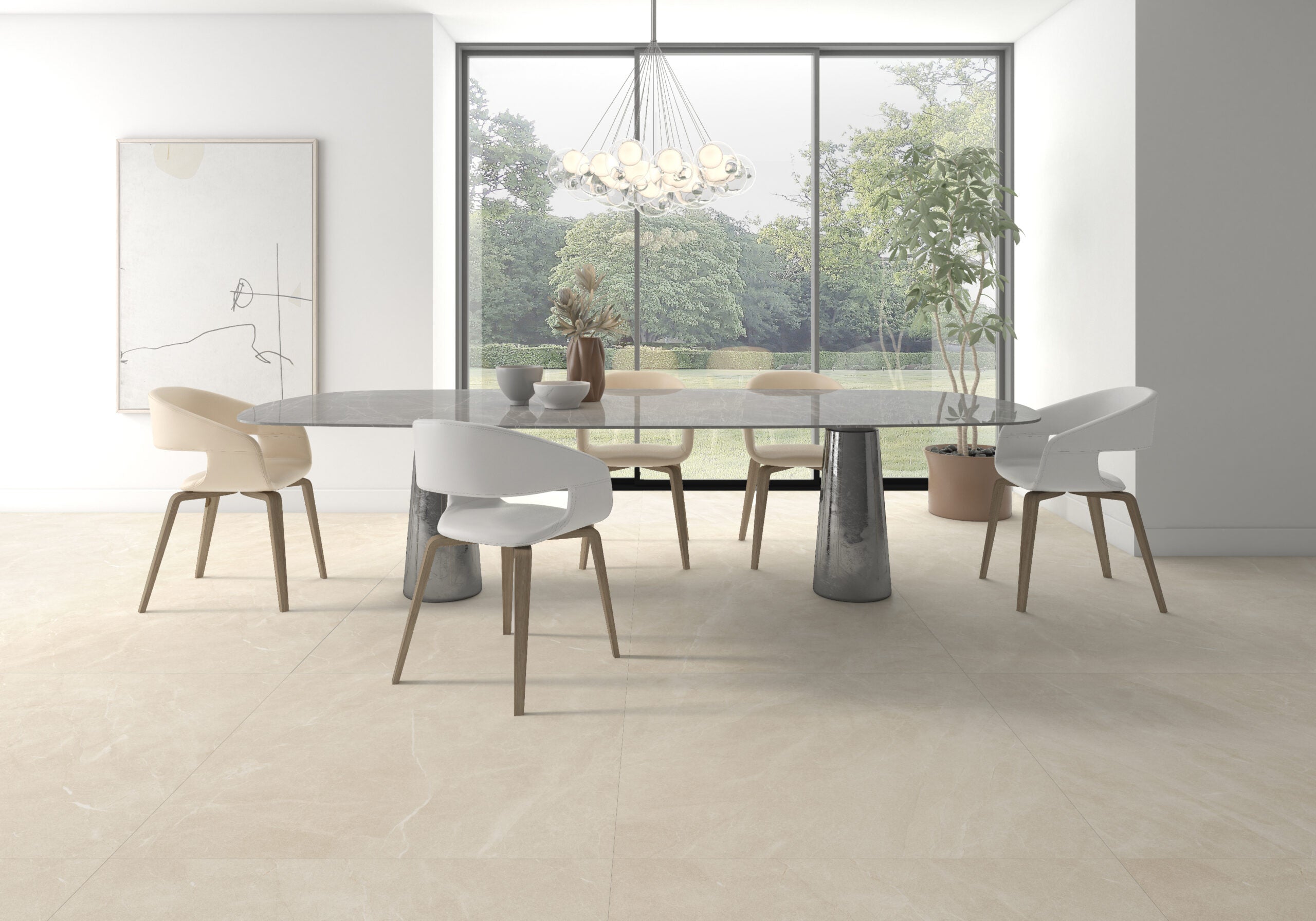 Isea White – 60.8 × 60.8 cm – Raumansicht