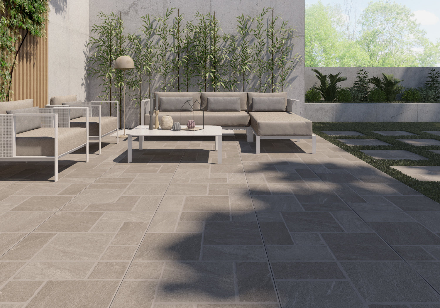 Italica Sand – 45 × 45 cm – Raumansicht
