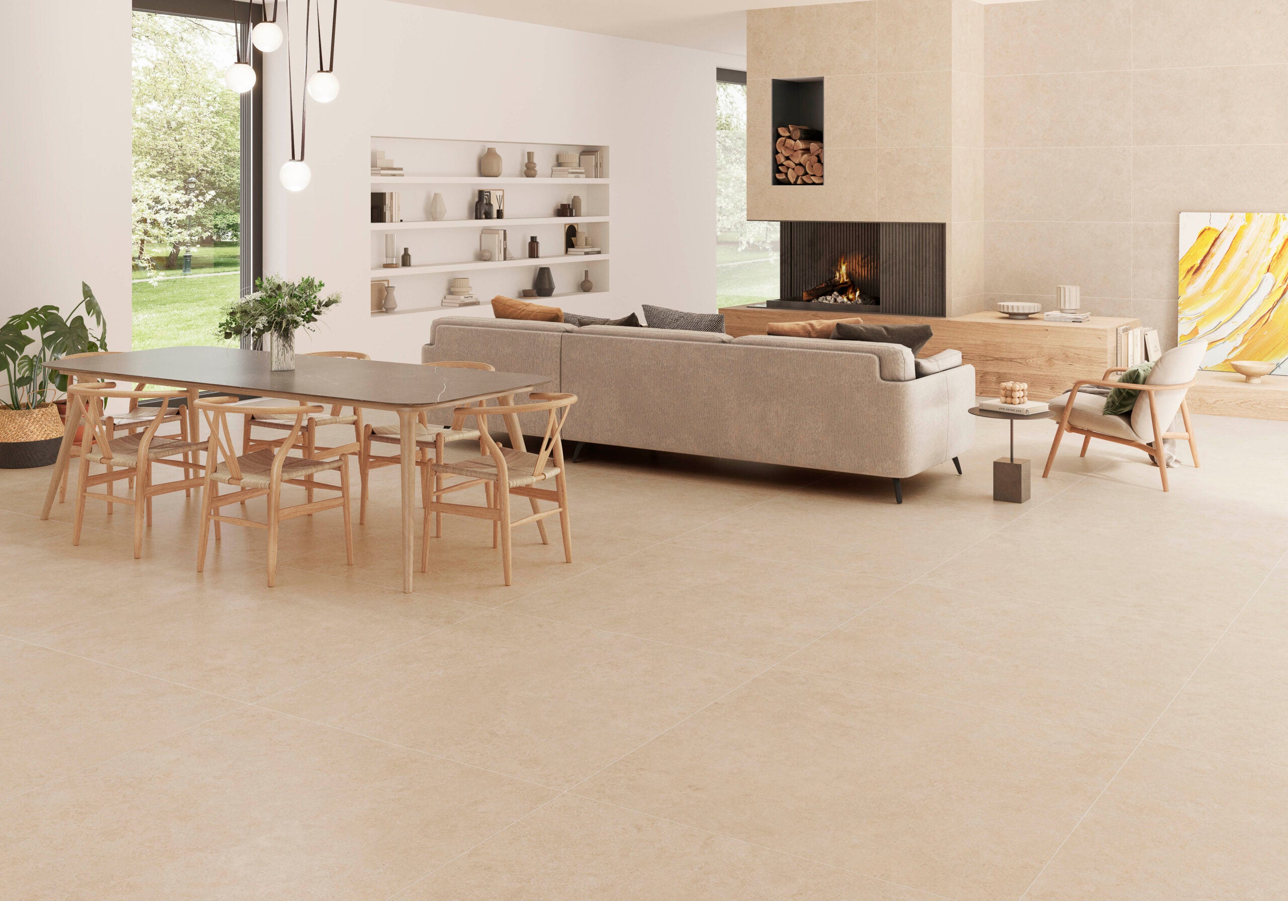 Lithos Light – 90 × 90 cm – Raumansicht