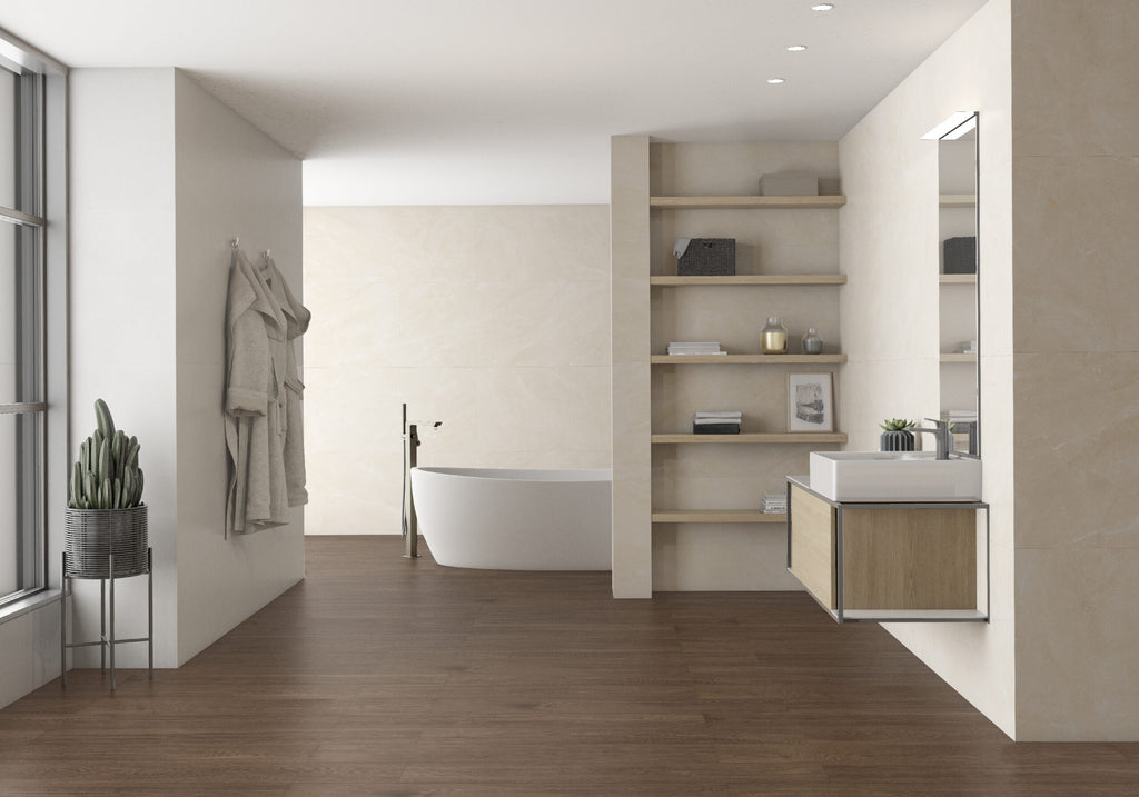 Partenon Crema – 60 × 120 cm – Raumansicht