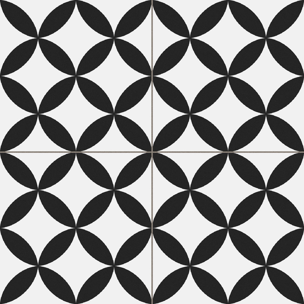 Pre Circle Black – 45 × 45 cm – Fliese