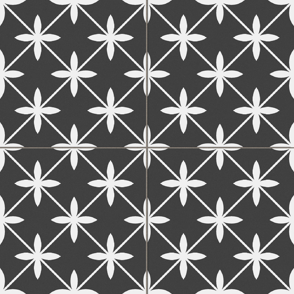 Pre Star Black – 45 × 45 cm – Fliese