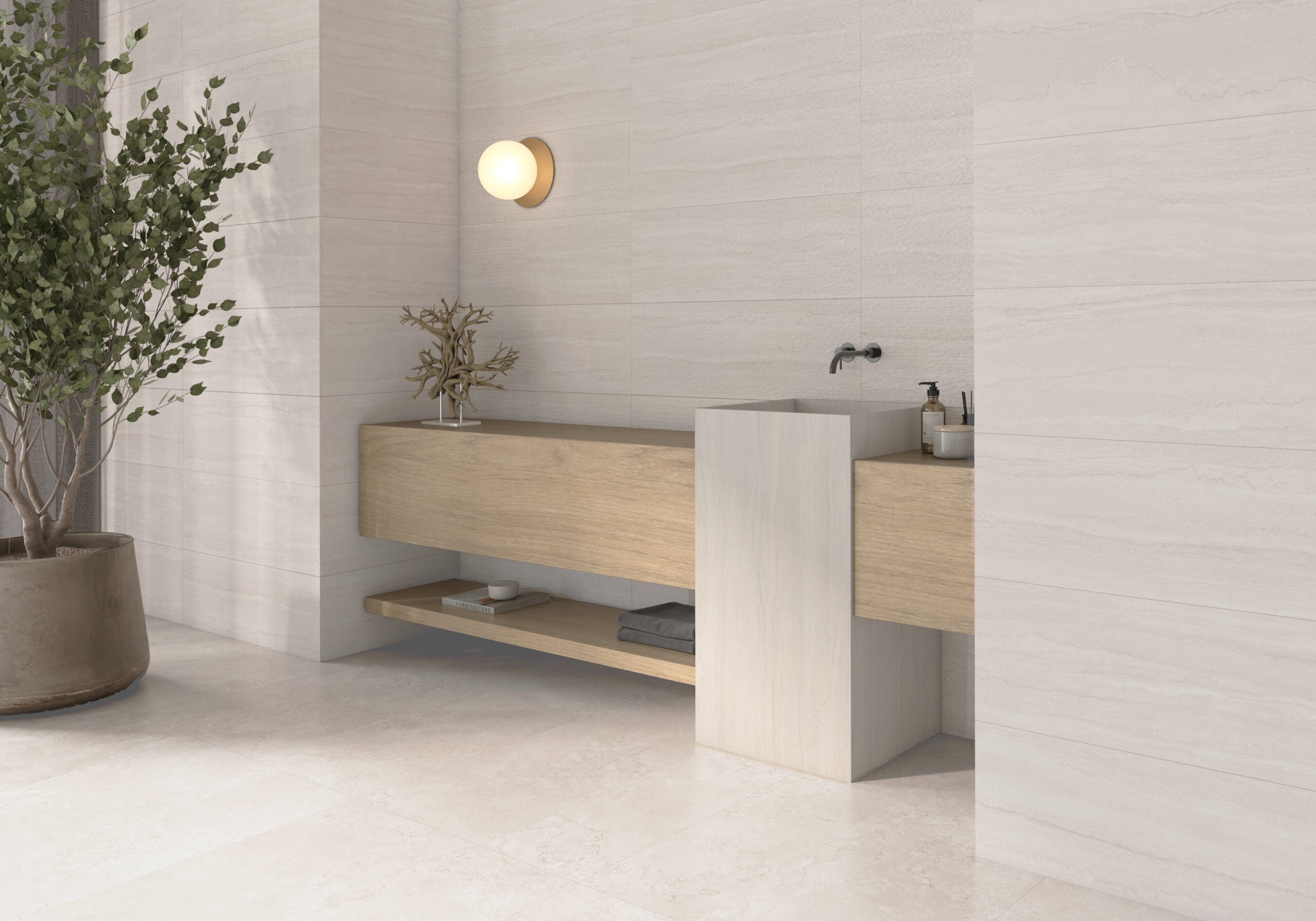 Vein Easton Rlv.Crema – 30 × 90 cm – Raumansicht