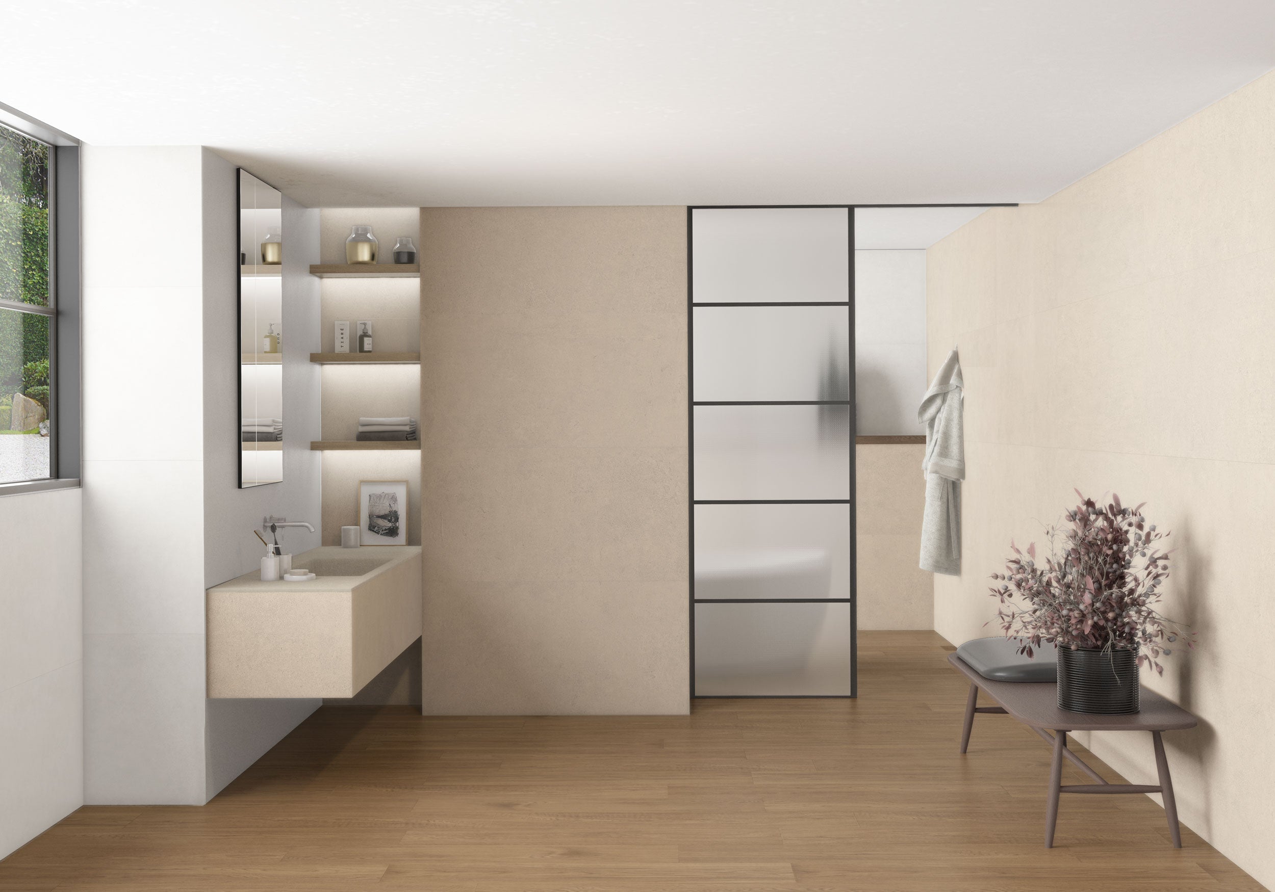 Texture White – 100 × 100 cm – Raumansicht