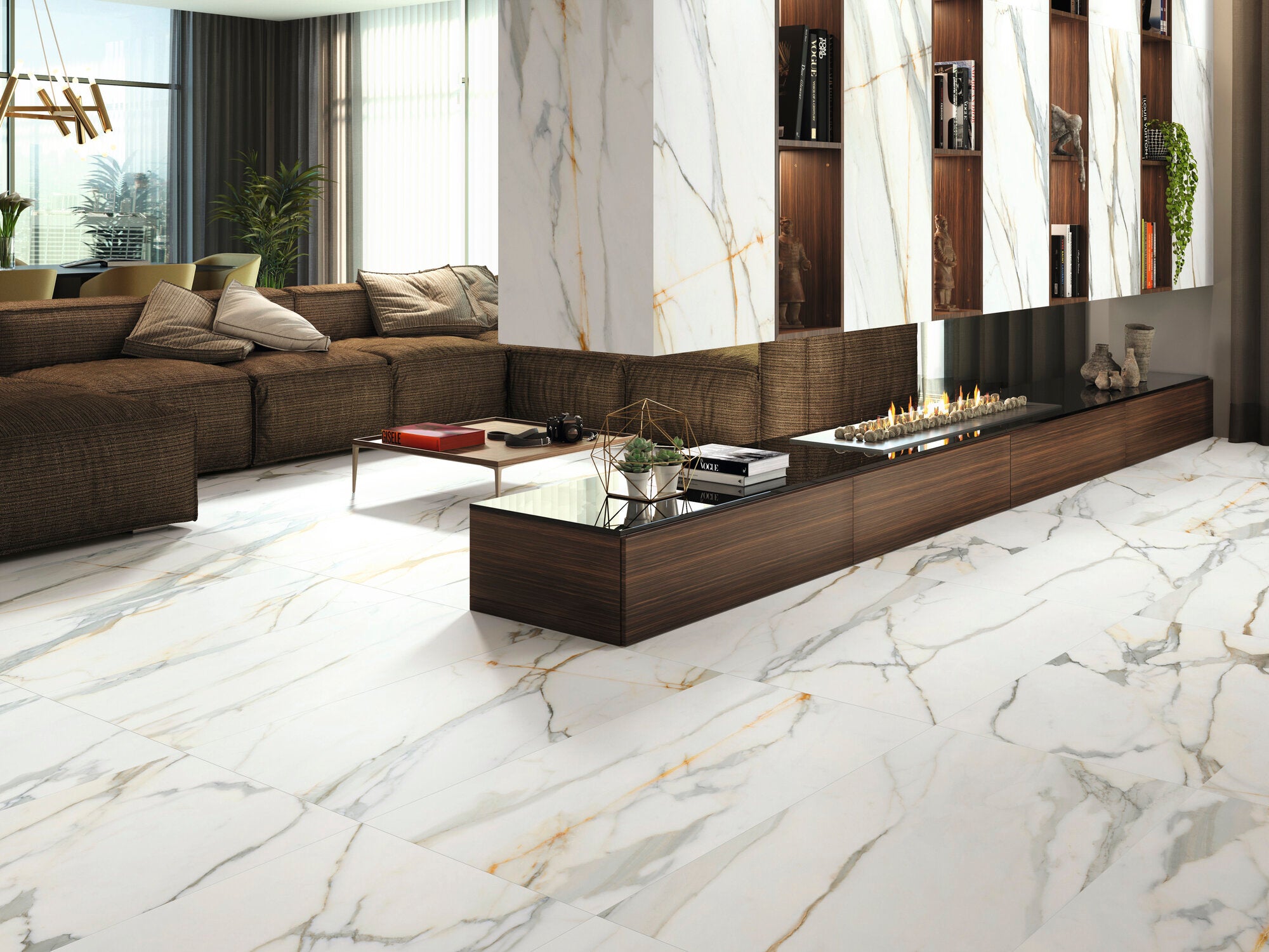 Calacatta Borghini – 60 × 120 cm – Raumansicht