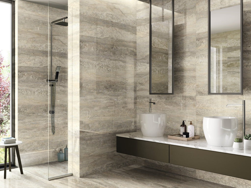 Travertino Brescia – 60 × 120 cm – Raumansicht