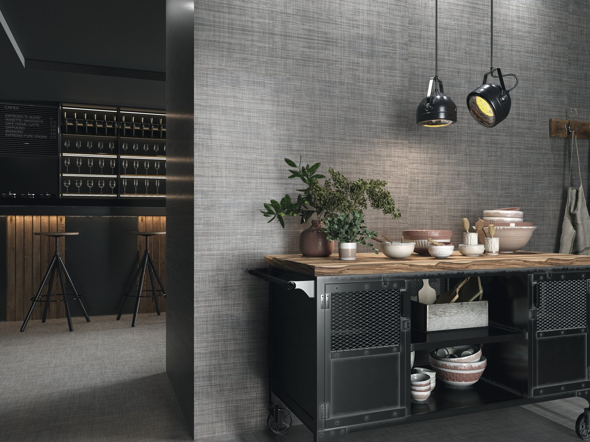 Habitat Grey – 30 × 60 cm – Raumansicht
