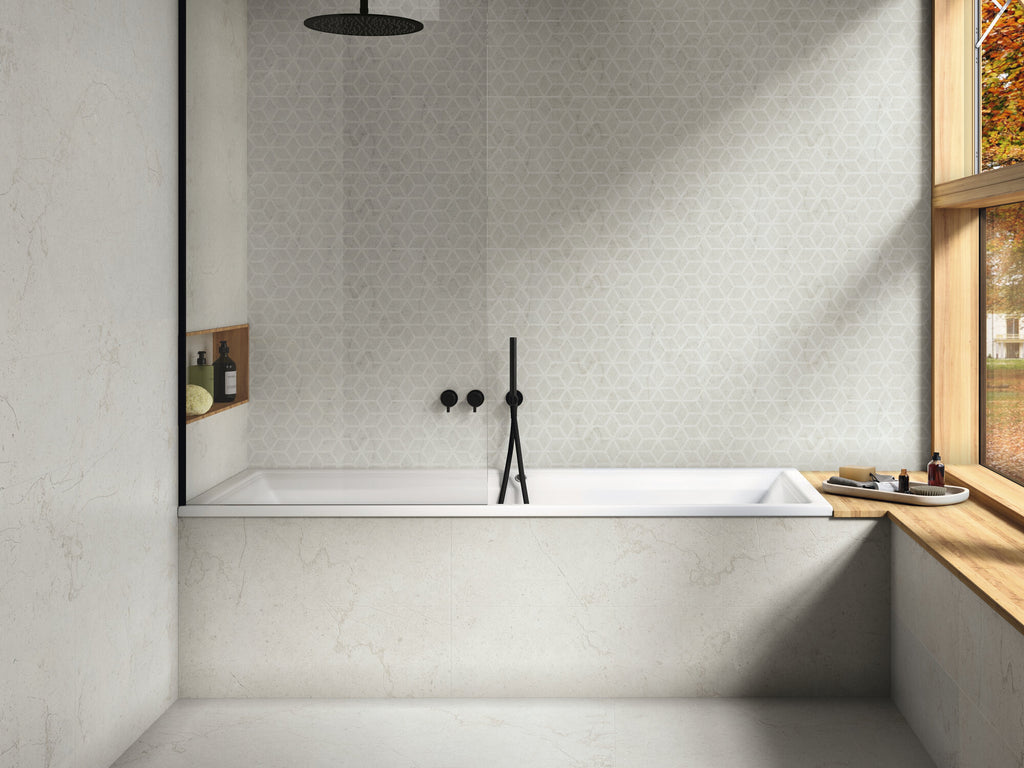 Limestone Grey – 25 × 75 cm – Raumansicht