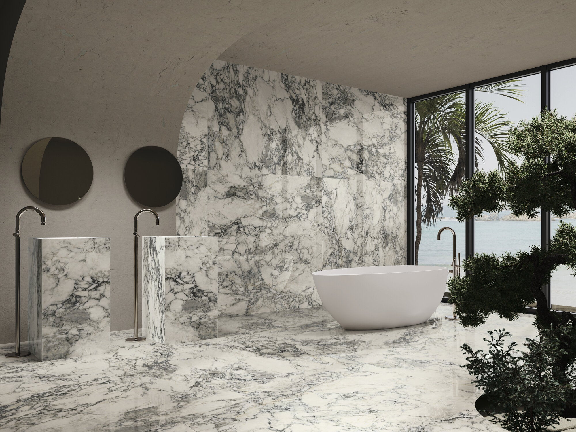 Volterra White – 60 × 120 cm – Raumansicht