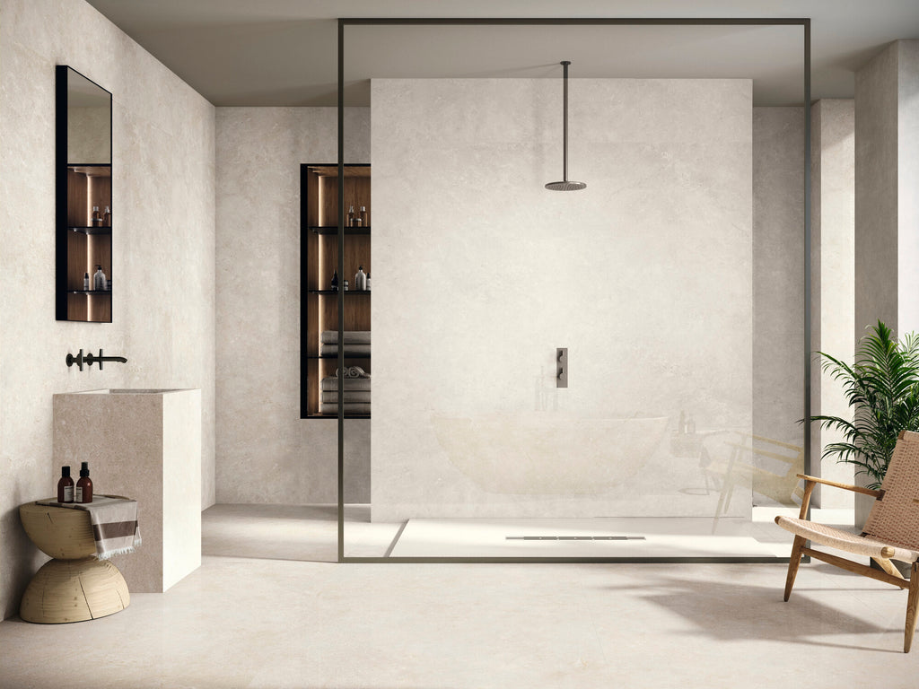 Valeria Cream – 120 × 120 cm – Raumansicht