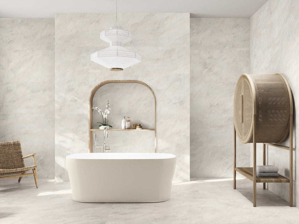 Alexandria Cream – 120 × 120 cm – Raumansicht