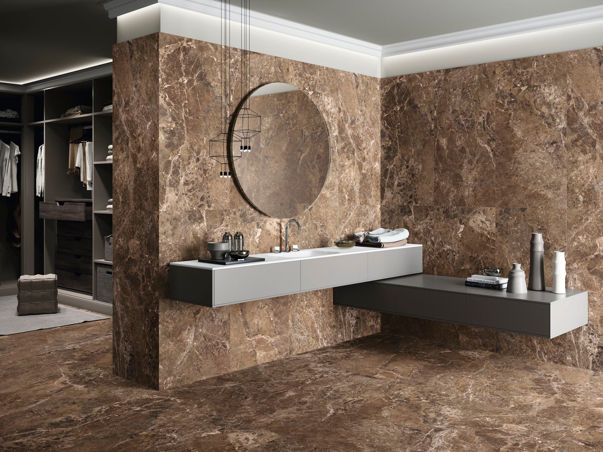 Imperial Brown – 120 × 120 cm – Raumansicht