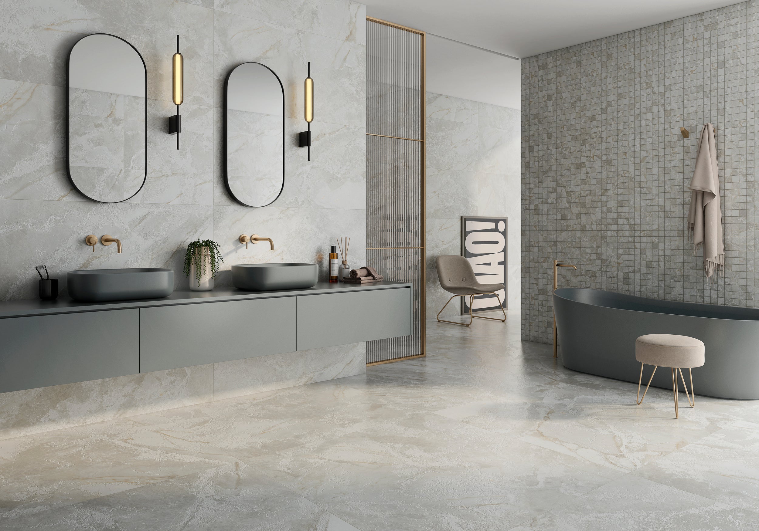 Leyenda Grigio – 60 × 120 cm – Raumansicht