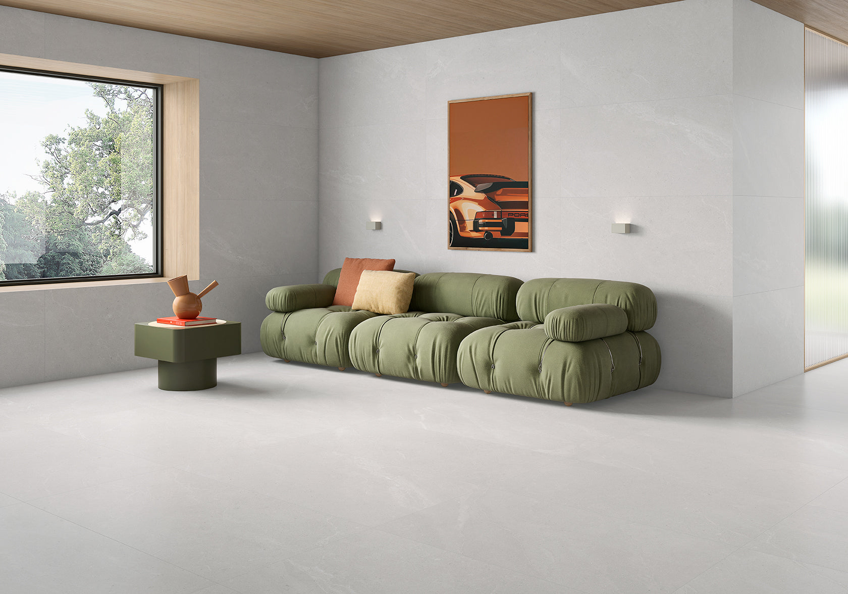 Ecchio Blanco – 60 × 120 cm – Raumansicht