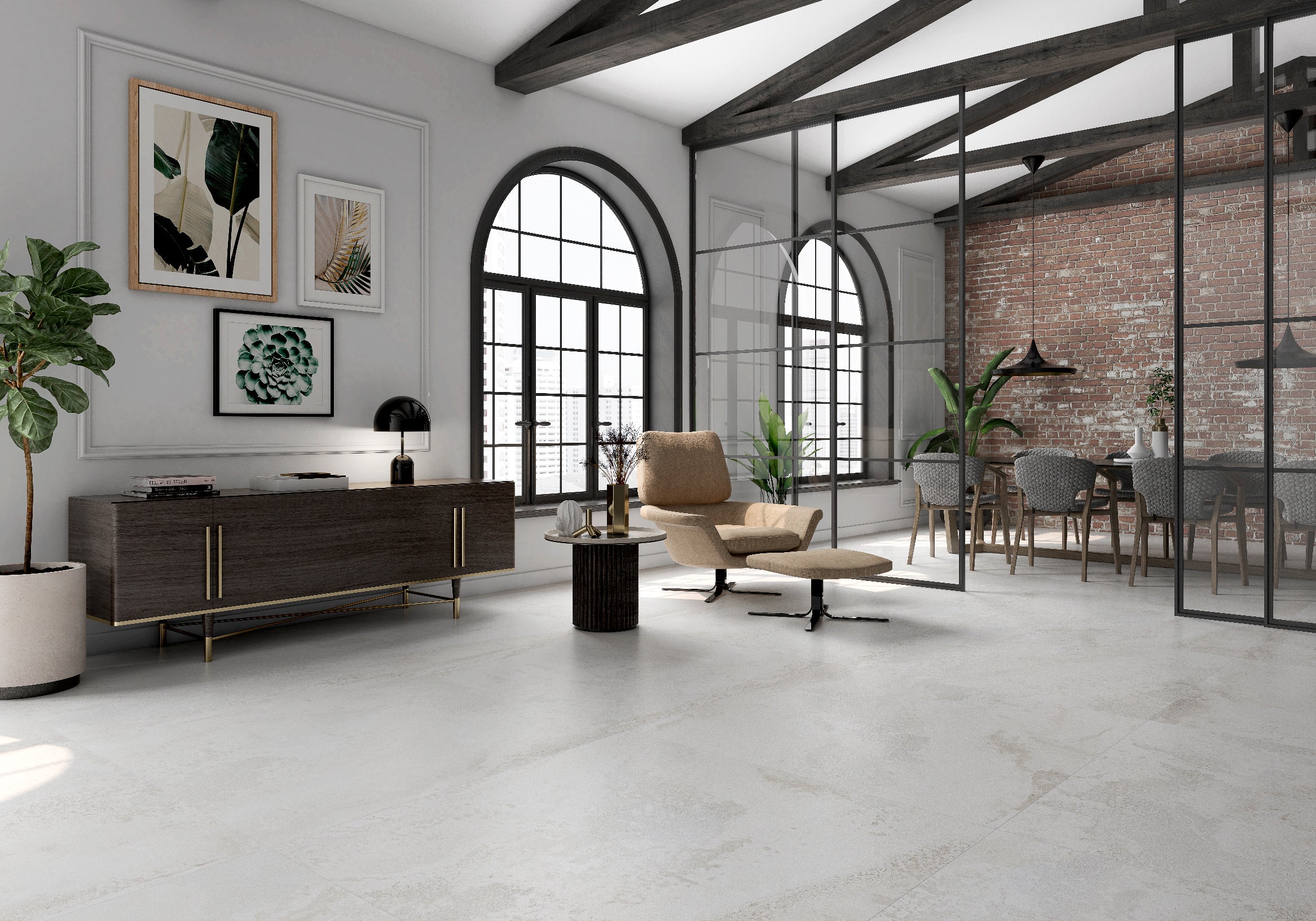 Iron White – 60 × 120 cm – Raumansicht