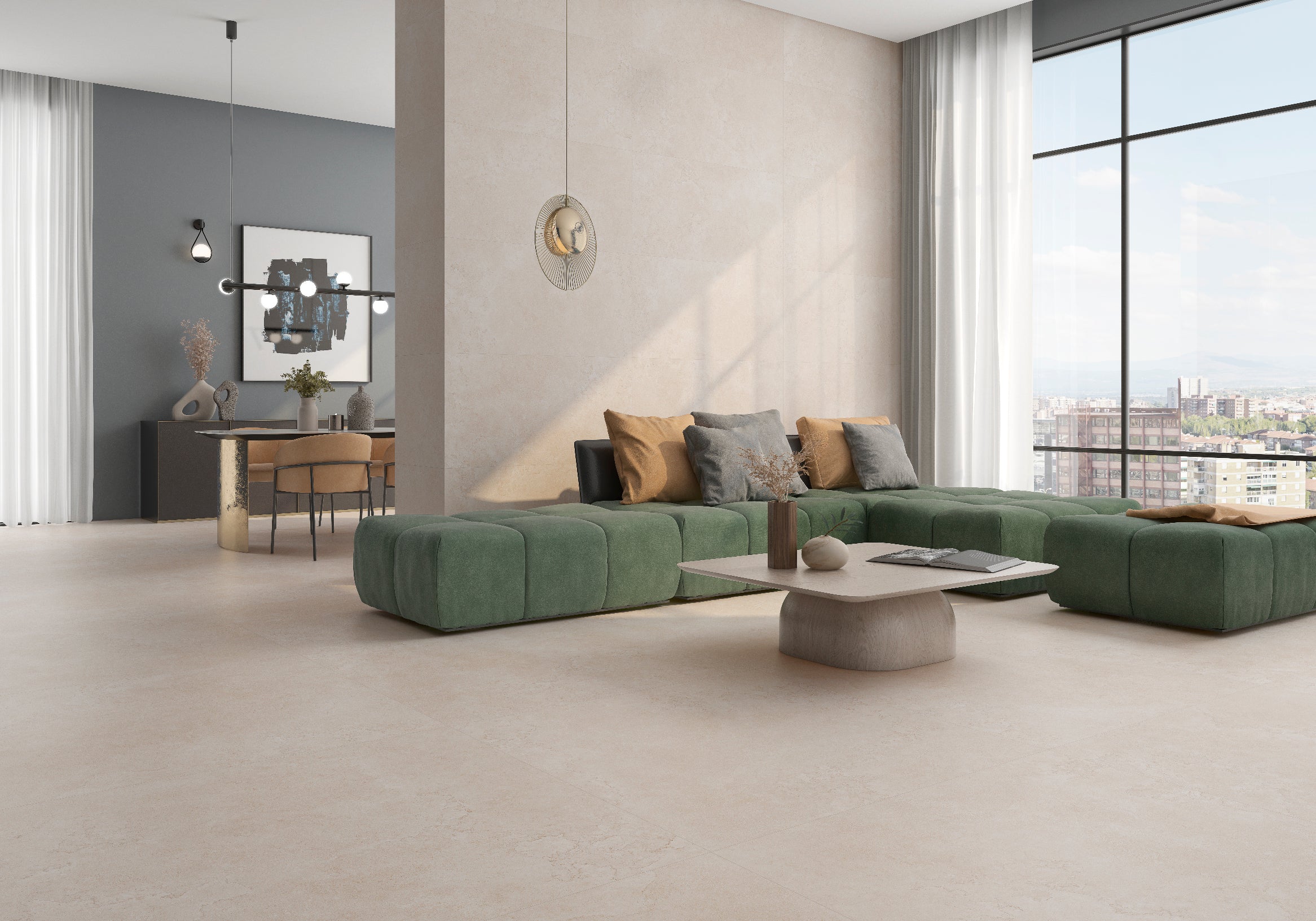 Cross Easton Marfil – 100 × 100 cm – Raumansicht
