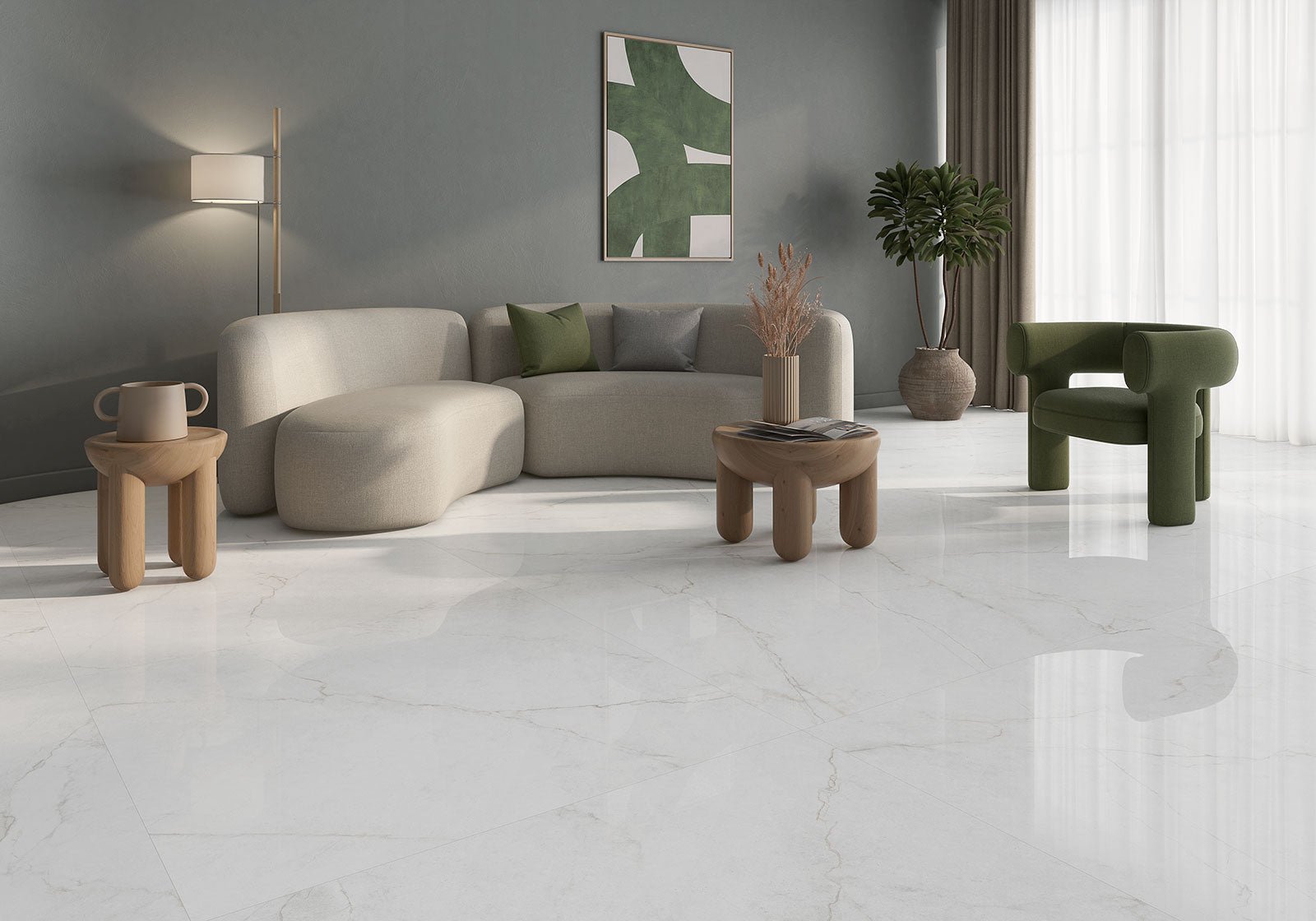 Discover Blanco – 120 × 120 cm – Raumansicht