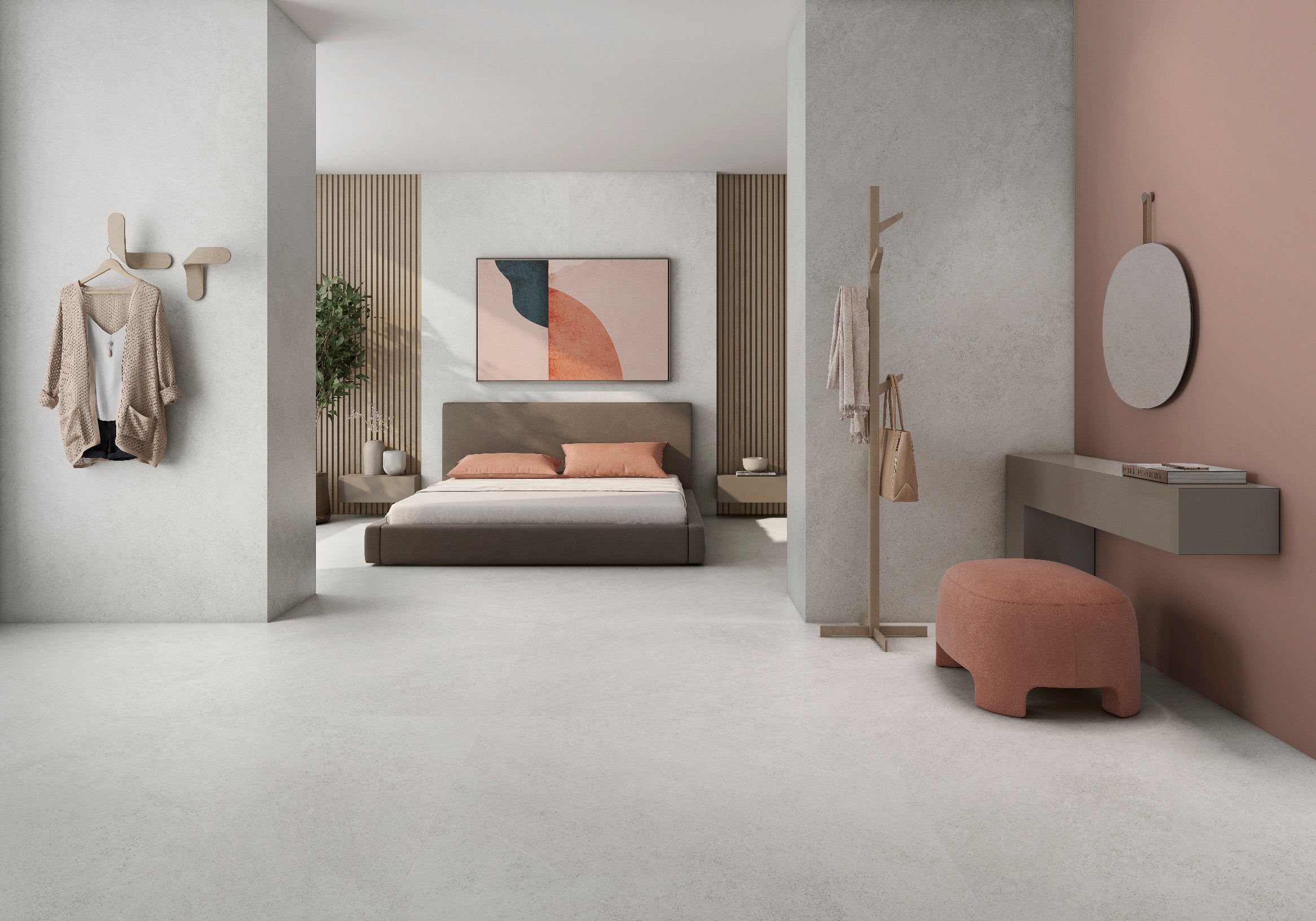 Bianco Siberia Pearl – 100 × 100 cm – Raumansicht