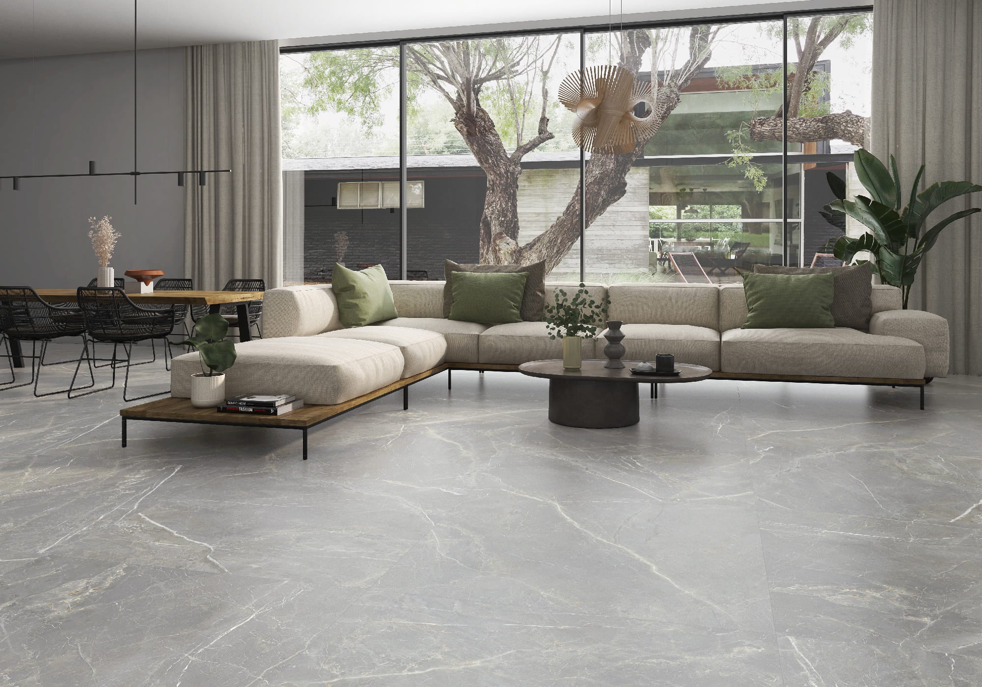 Fior Di Bosco Perla – 60 × 60 cm – Raumansicht
