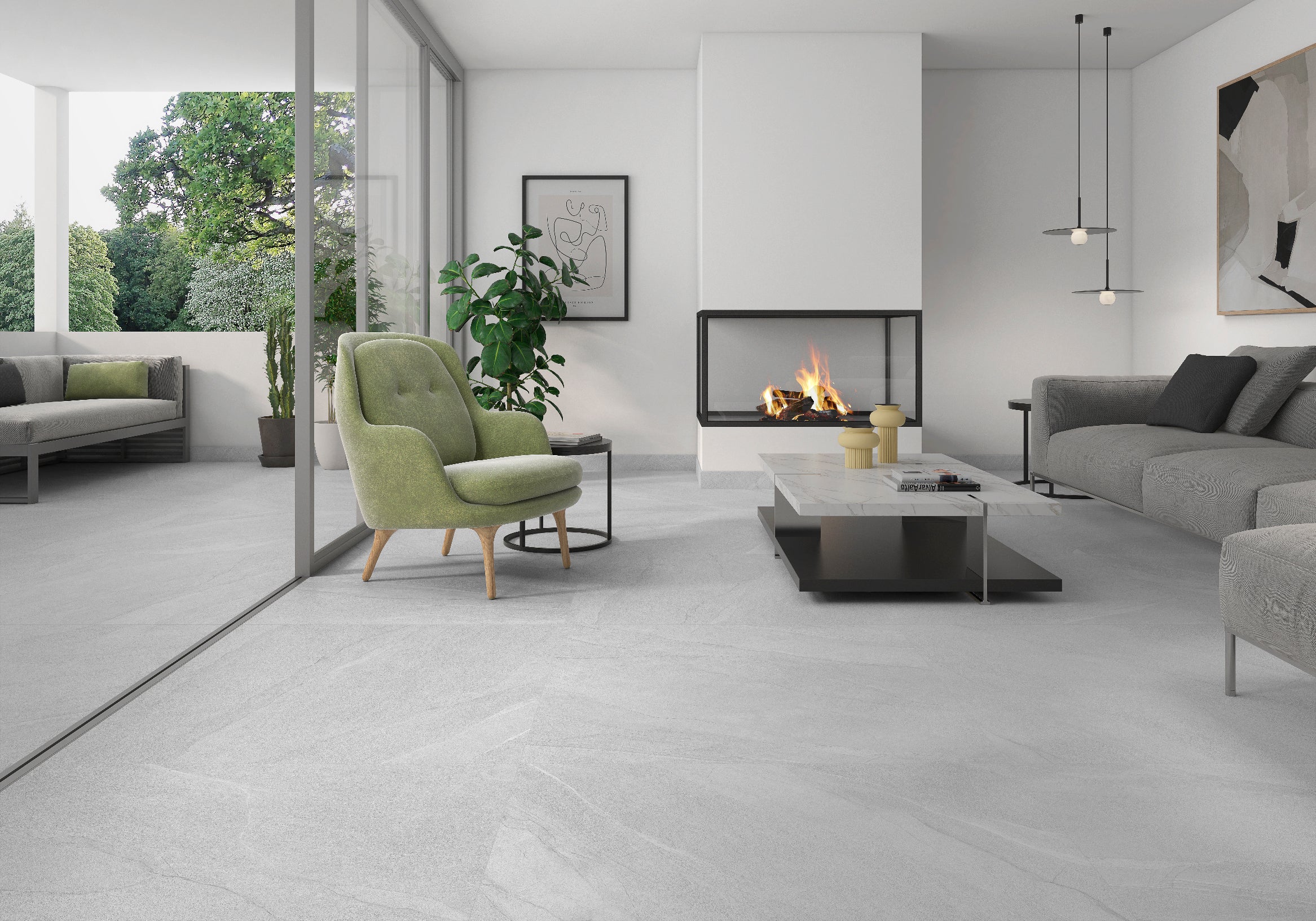 Halley White – 60 × 120 cm – Raumansicht