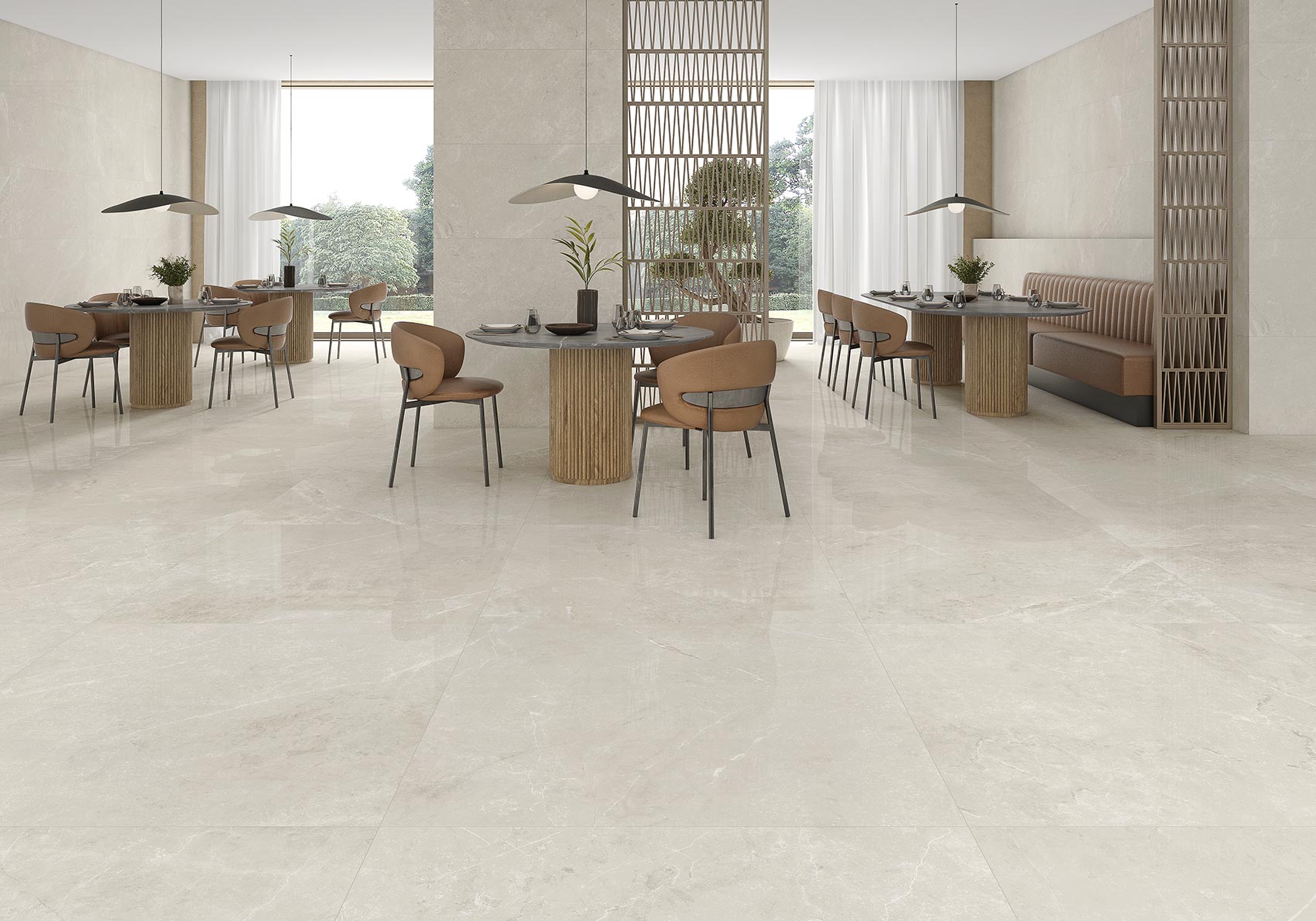 Butan Marfil – 120 × 120 cm – Raumansicht