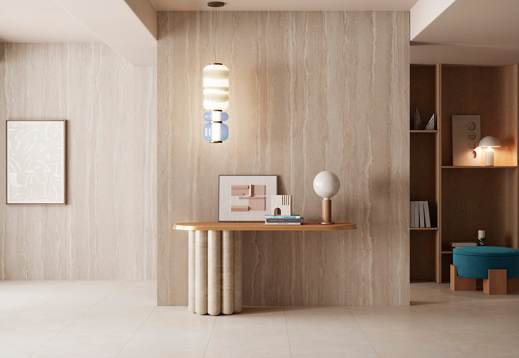 Navona Beige – 120 × 280 cm – Raumansicht
