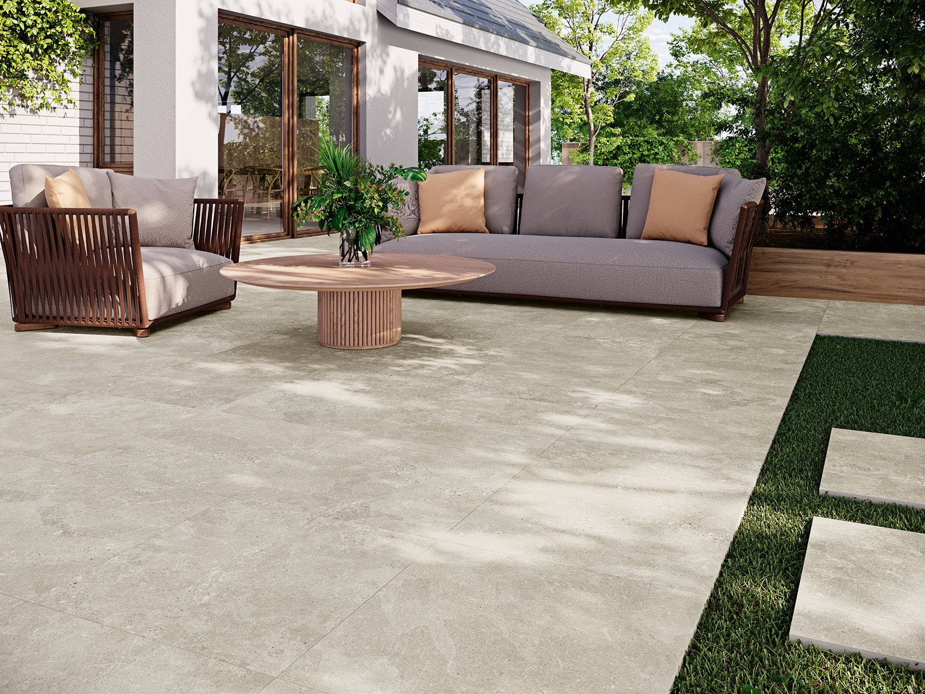Street Beige – 60 × 120 cm – Raumansicht