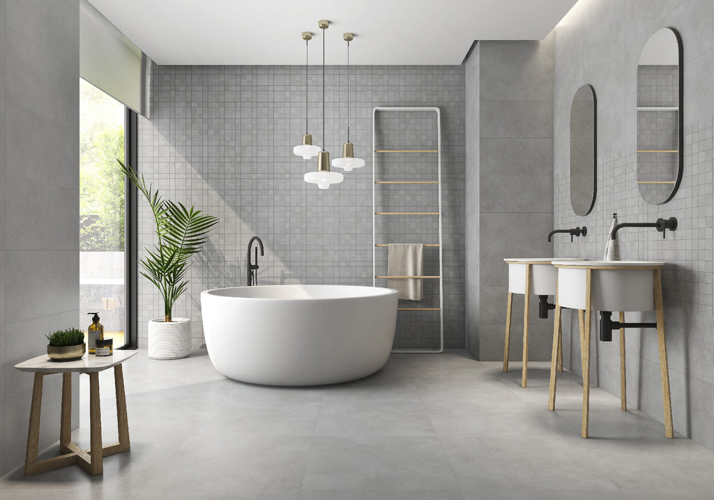 Etna Gris – 75 × 150 cm – Raumansicht
