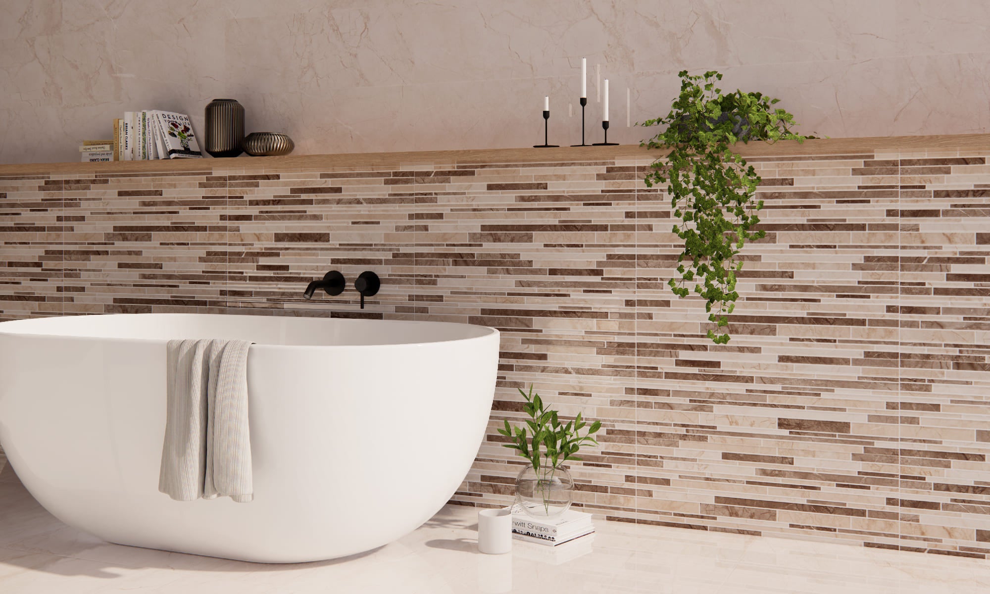 Gales Rlv Lingales Grey – 25 × 70 cm – Raumansicht
