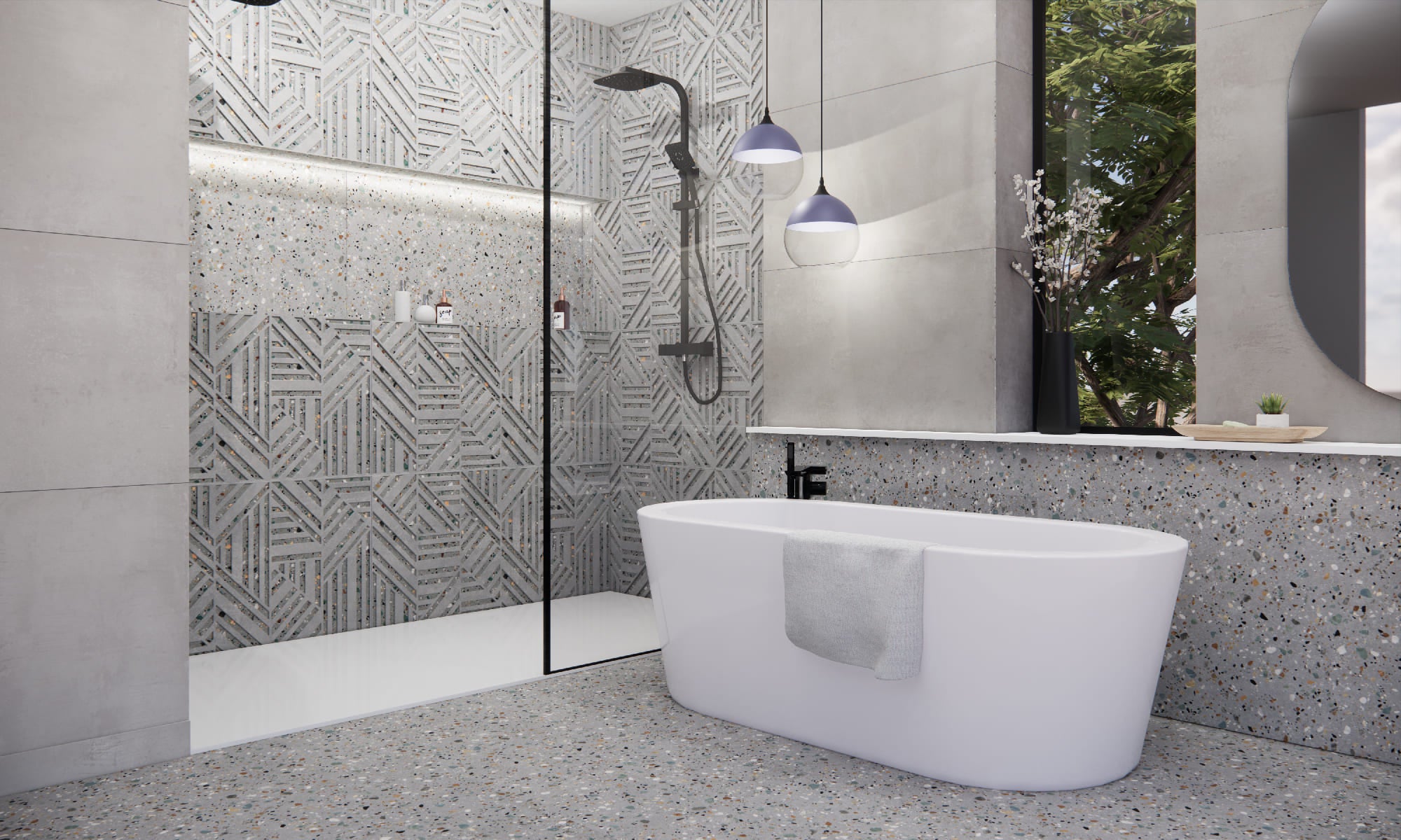 Gobi Grigio – 60 × 60 cm – Raumansicht