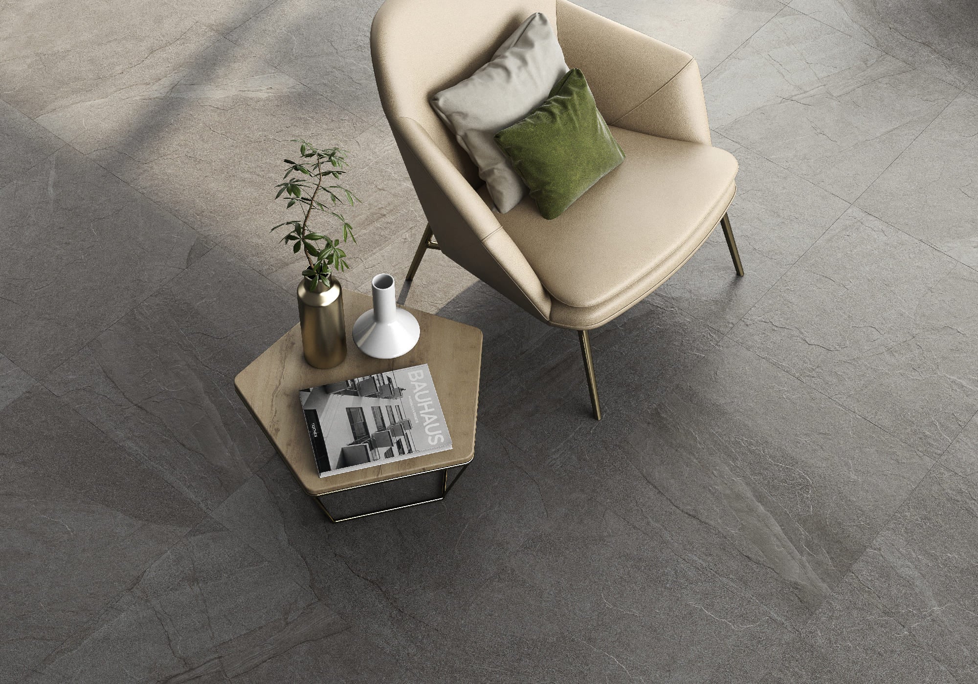 Halley Silver – 90 × 90 cm – Raumansicht