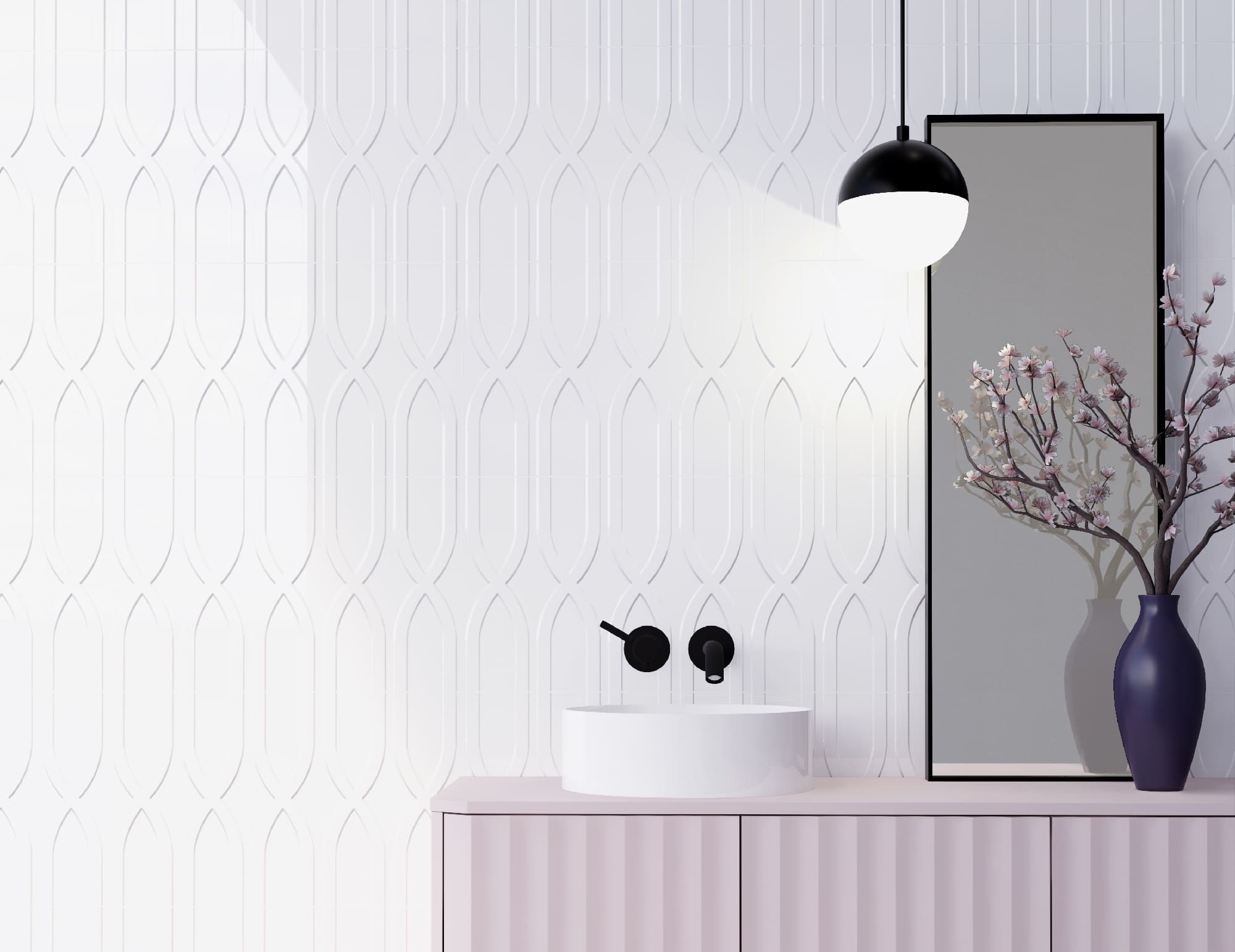 Dampay Blanco – 30 × 90 cm – Raumansicht