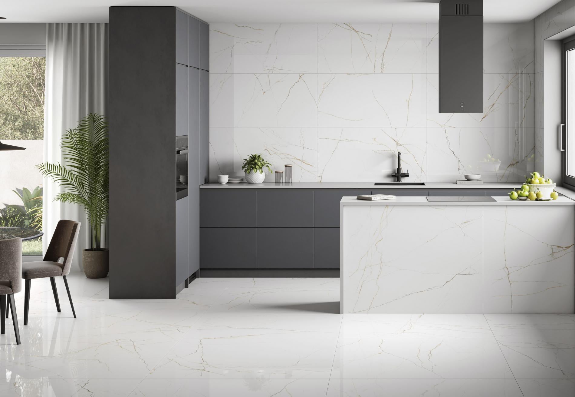 Acquilea Oro poliert – 120 × 120 cm